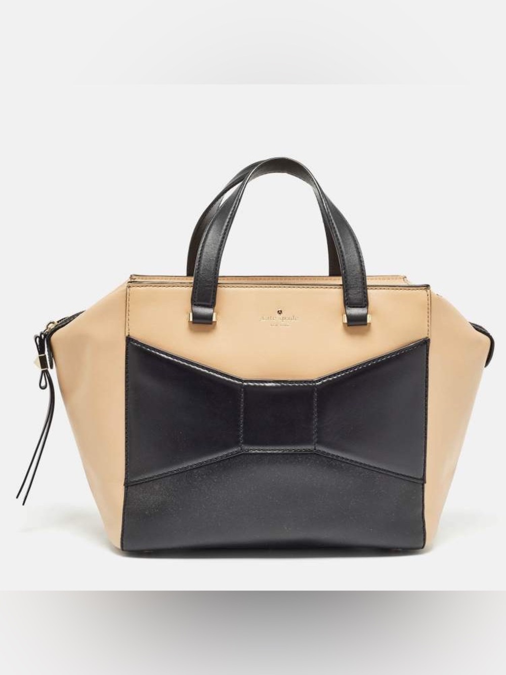 kate spade Large 2 Park Avenue Beau Bag in tan and black